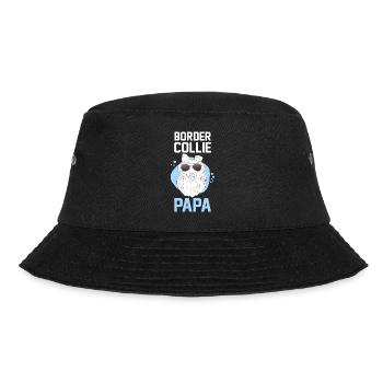 Hund Border Collie Papa - Bucket Hat - Schwarz - Vorne - Lela (165cm)