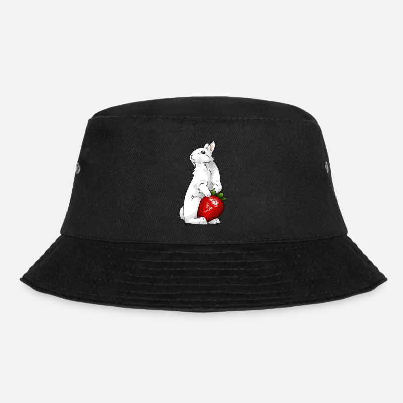 White Bunny - Bucket Hat - Schwarz