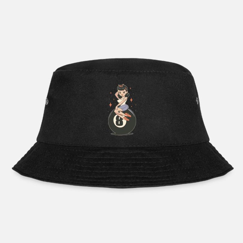 Rockabilly Mädchen - Bucket Hat - Schwarz