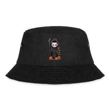 Cute Halloween Cat Druid Costume Design - Bucket Hat - black - Front - Lela (165cm)