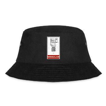 Synthesizer Synth Keyboard Elektronische Musiker - Bucket Hat - Schwarz - Vorne - Lela (165cm)