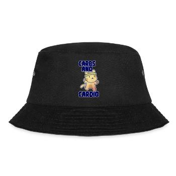 Carbs And Cardio 2 - Bucket Hat - black - Front - Lela (165cm)