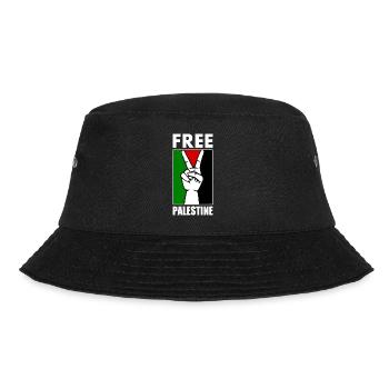 Free palestine Peace sign victory sign hand - Bucket Hat - black - Front - Lela (165cm)