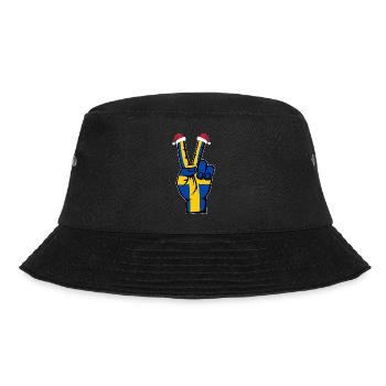 Schweden Flagge Weihnachten Peace Symbol - Bucket Hat - Schwarz - Vorne - Lela (165cm)