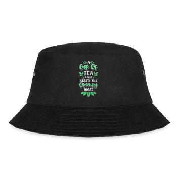 Tea Drinker Recreation Drink - Bucket Hat - black - Front - Lela (165cm)