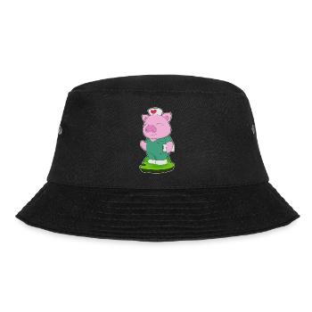 Schwein Krankenschwester  - Bucket Hat - Schwarz - Vorne - Lela (165cm)