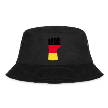 Holding up German fist - Bucket Hat - black - Front - Lela (165cm)