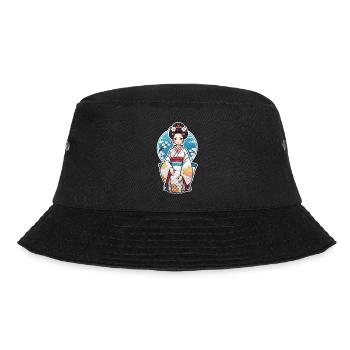 Japanese woman in kimono - Japan - Bucket Hat - black - Front - Lela (165cm)