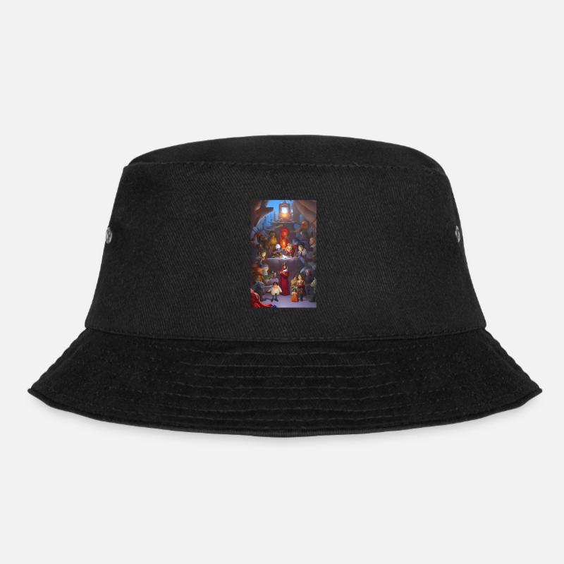 Sci fi family dinner party - Bucket Hat - black
