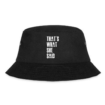 Das hat sie gesagt - Bucket Hat - Schwarz - Vorne - Lela (165cm)