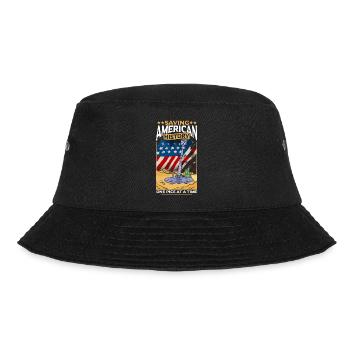 Schmutzfischen rettet die amerikanische Geschichte - Bucket Hat - Schwarz - Vorne - Lela (165cm)