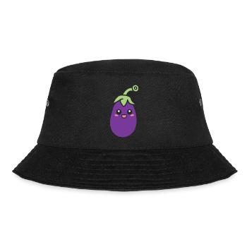 Aubergine - Bucket Hat - Schwarz - Vorne - Lela (165cm)