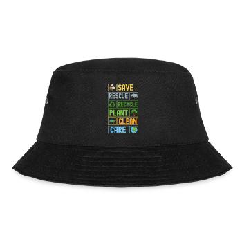 Speichern Retten Recyceln Anlage Saubere Pflege - Bucket Hat - Schwarz - Vorne - Lela (165cm)