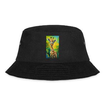 Giraffe Painting Painting Art comic - Bucket Hat - black - Front - Lela (165cm)
