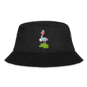 Flamingo Krankenschwester - Bucket Hat - Schwarz - Vorne - Lela (165cm)