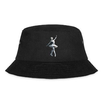Low Poly Ballerina - Ballet Design - Bucket Hat - black - Front - Lela (165cm)