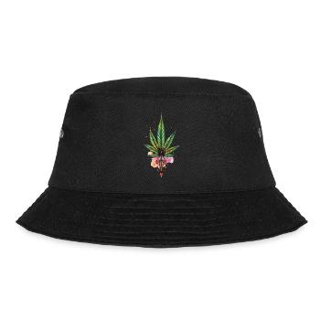 Cannabis leaf - Marijuana TATTOO 1 - Bucket Hat - Schwarz - Vorne - Lela (165cm)