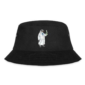 Penguin Scientist Test Tube Laboratory - Bucket Hat - black - Front - Lela (165cm)