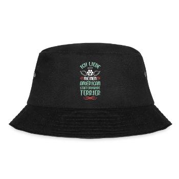 American Staffordshire Liebe - Bucket Hat - Schwarz - Vorne - Lela (165cm)