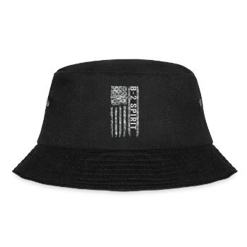 B-2 Spirit stealth bomber with American anti-aircraft gun - Bucket Hat - black - Front - Lela (165cm)