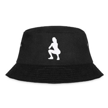 Frau Silhouette Squat - Bucket Hat - Schwarz - Vorne - Lela (165cm)