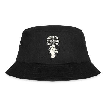 Ohne Zettel am Zeh ist ein guter Tag - Bucket Hat - Schwarz - Vorne