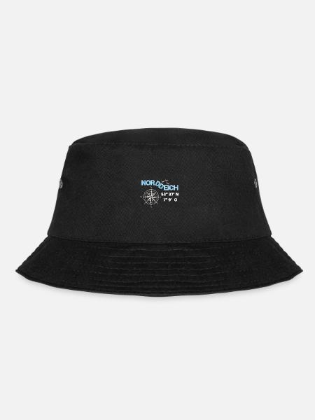 Norddeich Ostfriesland Nordsee Koordinaten NDD - Bucket Hat - Schwarz