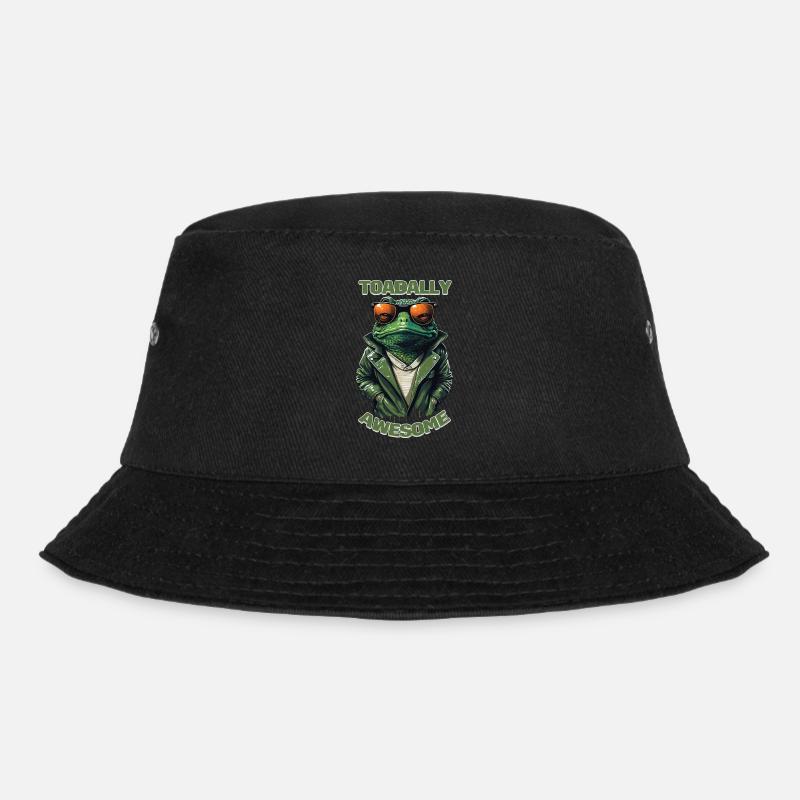 Toadally Awesome - Totally Awesome Cool Toad - Bucket Hat - black