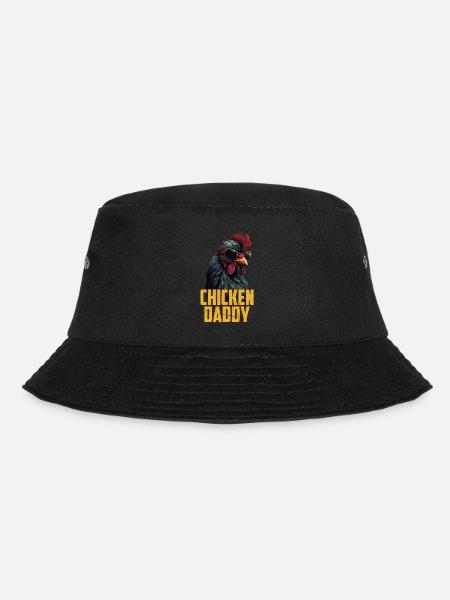 Chicken Daddy Hühner Vatertag Geflügelzüchter Hahn - Bucket Hat - Schwarz