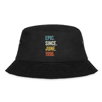 25 Years Old Epic Since June 1998 25th Birthday - Bucket Hat - black - Front - Lela (165cm)