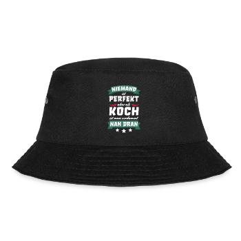 Koch kochen Köche Beruf Spruch lustig - Bucket Hat - Schwarz - Vorne - Lela (165cm)
