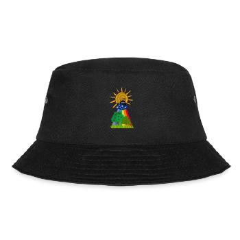 The surprised cat in the clouds - Bucket Hat - black - Front - Lela (165cm)