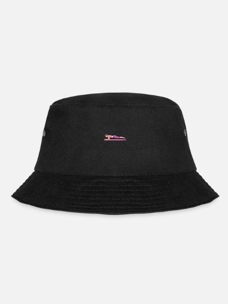 Young Woman Doing Plank Workout - Bucket Hat - black