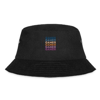 Gamer Vintage Zocken Nerd Geschenk Spiel - Bucket Hat - Schwarz - Vorne - Lela (165cm)