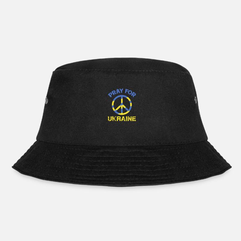 Priez pour le symbole de paix de l’Ukraine en bleu et jaune - Bob - noir