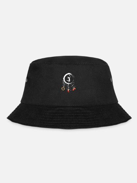 Volleyball Frau Weihnachten Weihnachtstraumfänger - Bucket Hat - Schwarz
