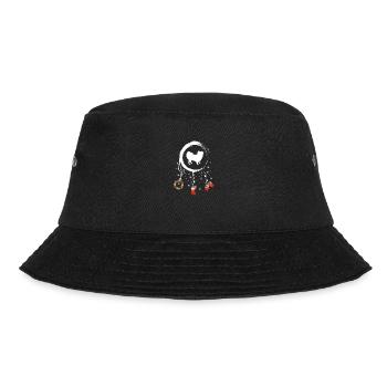 Japanese Spaniel Weihnachten Weihnachtstraumfänger - Bucket Hat - Schwarz - Vorne - Lela (165cm)