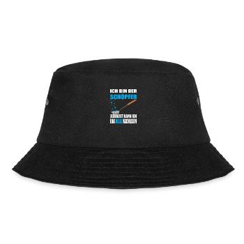 Sauna Saunieren Wellness - Bucket Hat - Schwarz - Vorne - Lela (165cm)