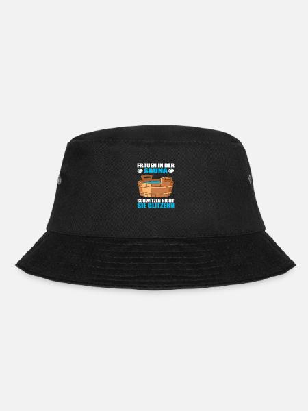 Frauen in der Sauna Schwitzen nicht sie glitzern - Bucket Hat - Schwarz