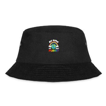 Be kind to our planet - world environment day - Bucket Hat - Schwarz - Vorne - Lela (165cm)