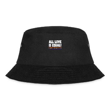 Pride LGBT love wins, we are queer and proud - Bucket Hat - black - Front - Lela (165cm)