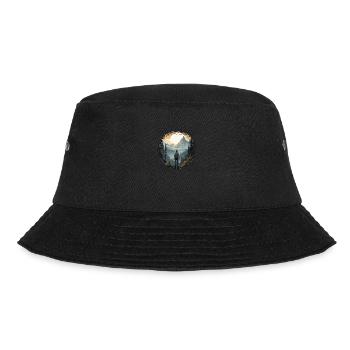 Wald-Natur-Trekking-Abenteuer - Bucket Hat - Schwarz - Vorne - Lela (165cm)