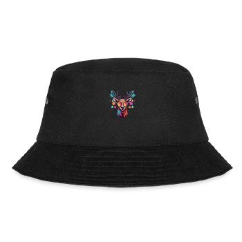 Rentier mit Weihnachtskugeln und Mütze - Bucket Hat - Schwarz - Vorne - Lela (165cm)