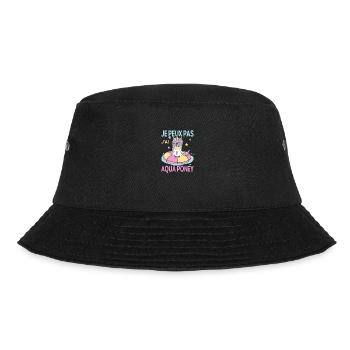 Je peux pas j'ai Aqua Poney Fans de Licornes - Bob - noir - Devant - Lela (165cm)