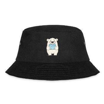 Eisbären Retten - Bucket Hat - Schwarz - Vorne - Lela (165cm)