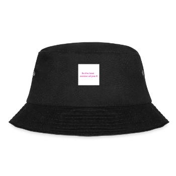 Sei die beste Version von dir - Bucket Hat - Schwarz - Vorne - Lela (165cm)