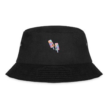 eis am stil,wassereis,buntes eis,sommer - Bucket Hat - Schwarz - Vorne - Lela (165cm)