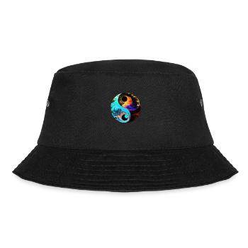 Yin Yang - Bucket Hat - Schwarz - Vorne - Lela (165cm)
