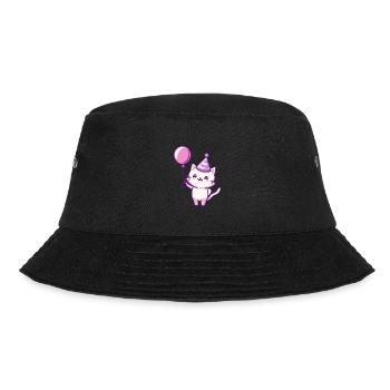 Cat Birthday Baby - Bucket Hat - black - Front - Lela (165cm)