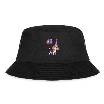 Beagle Hunde Geburtstag Baby - Bucket Hat - Schwarz - Vorne - Lela (165cm)